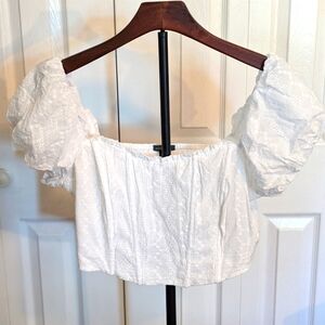 NWOT Wild Fable White Corset Top Size Medium